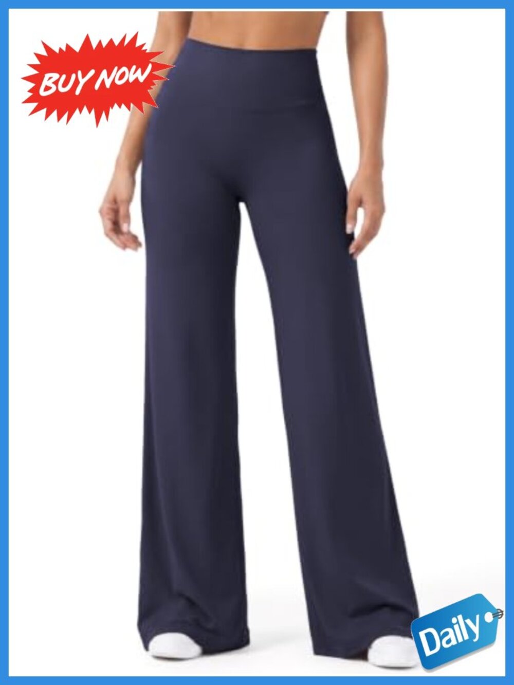 Sunzel Wide Leg Yoga Pants High Waist Tummy Control No Front Seam Gym